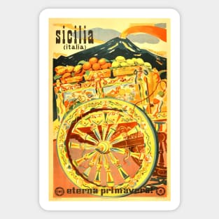 Italy,Sicilia,Travel Poster Sticker
